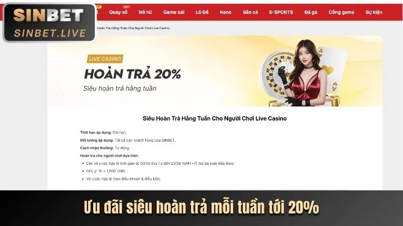 Chương trình hoàn trả không giới hạn tại newba5 win